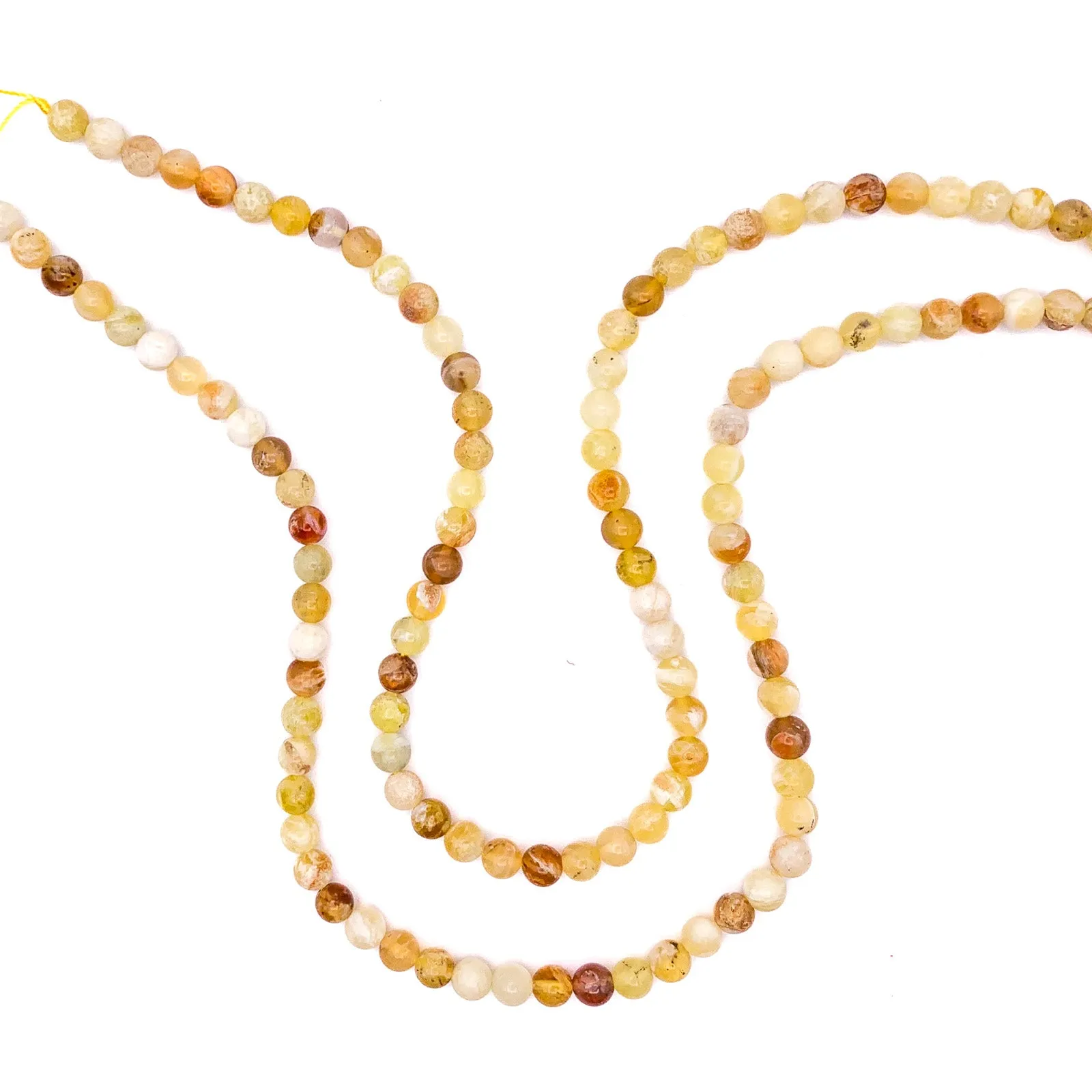 Opal Golden 6.5mm Smooth Rounds Bead Strand