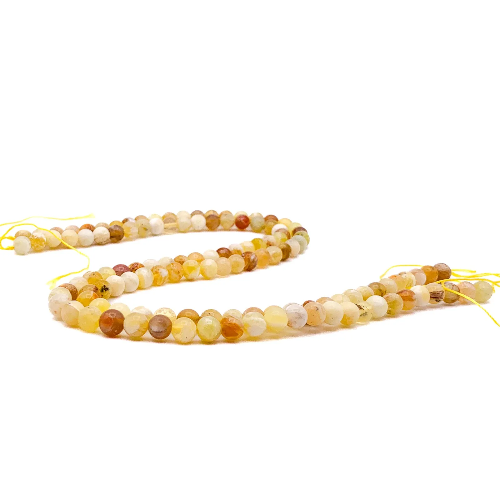 Opal Golden 6.5mm Smooth Rounds Bead Strand