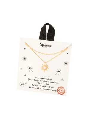 Opal Star Pendant Necklace (Gold)