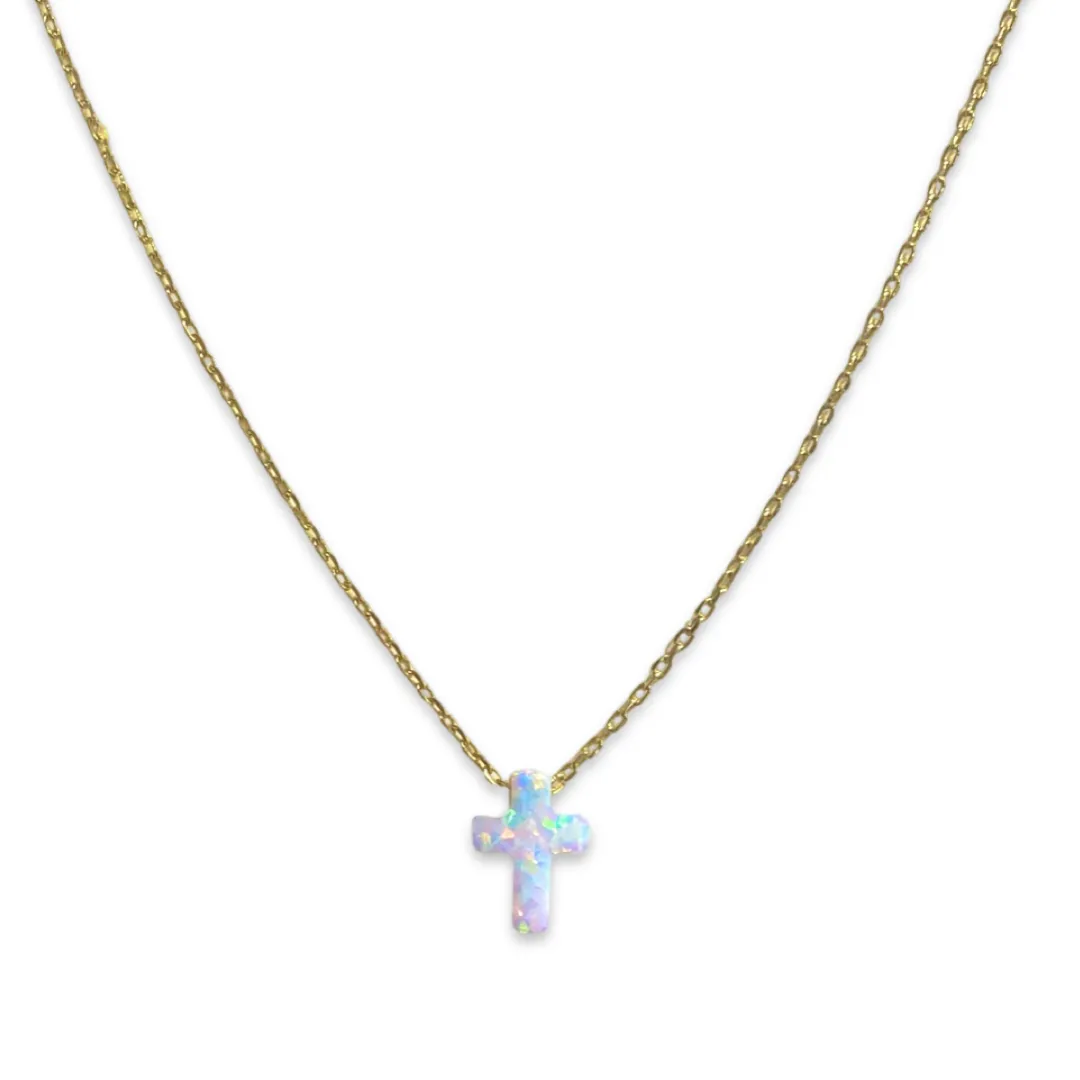 Opaline Cross Necklace