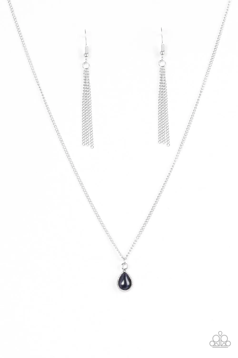 Open Door Jewelry - A Drop In The Ocean - Blue Necklace - Paparazzi Accessories