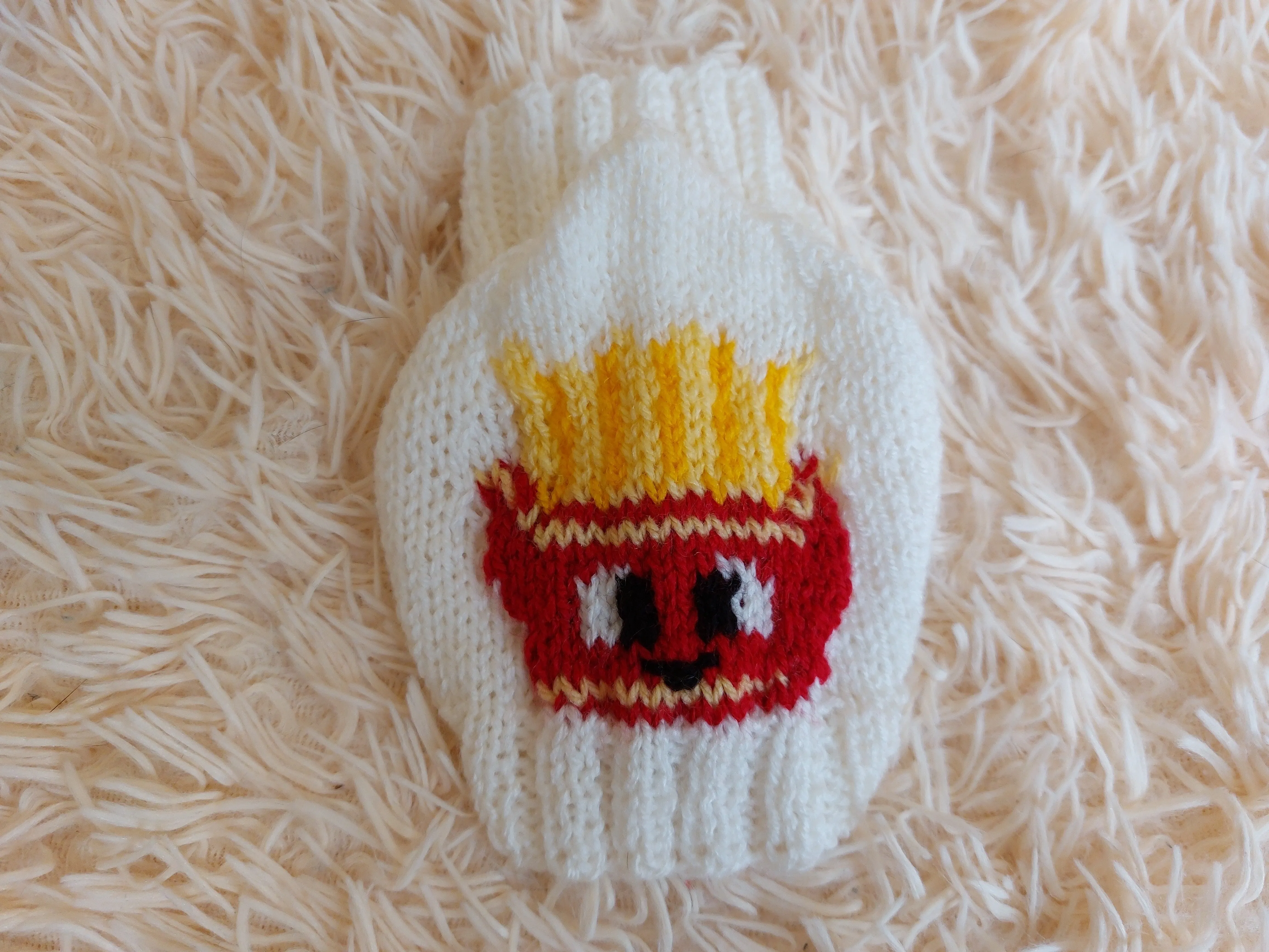 Original pet hat with french fries, dog hat food french fries