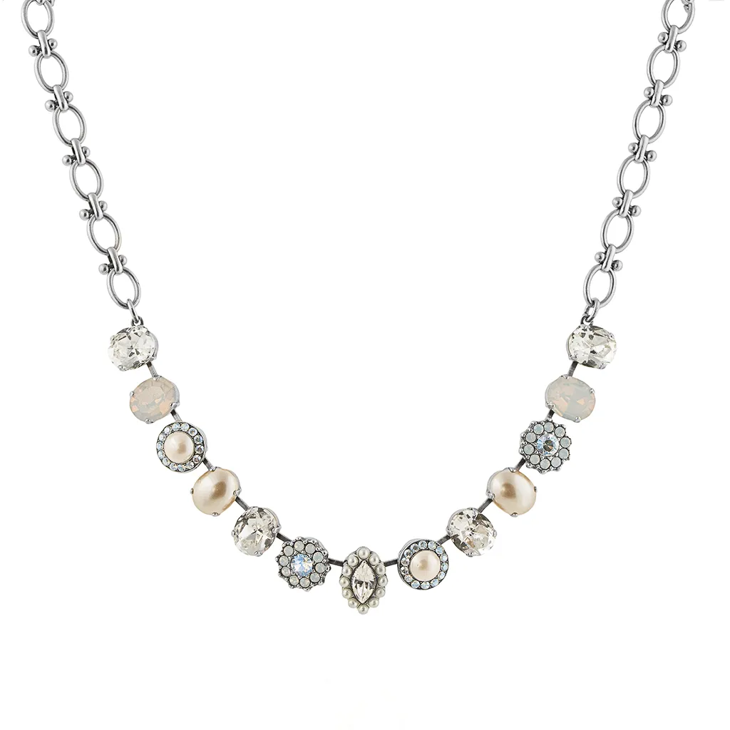 Oval and Cluster Necklace in "Ivory" *Custom*