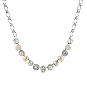 Oval and Cluster Necklace in "Ivory" *Custom*