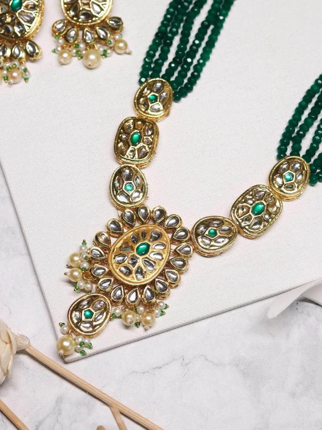 Oval Long Pendant Necklace