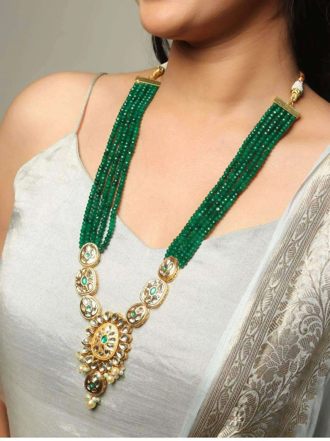 Oval Long Pendant Necklace