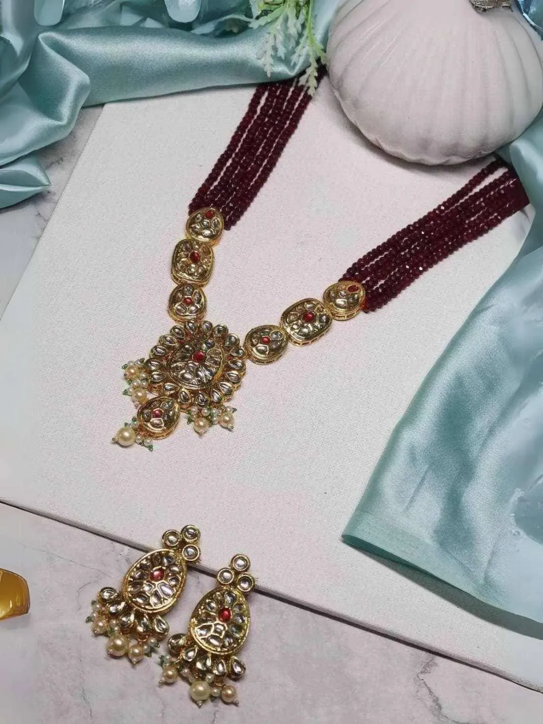Oval Long Pendant Necklace