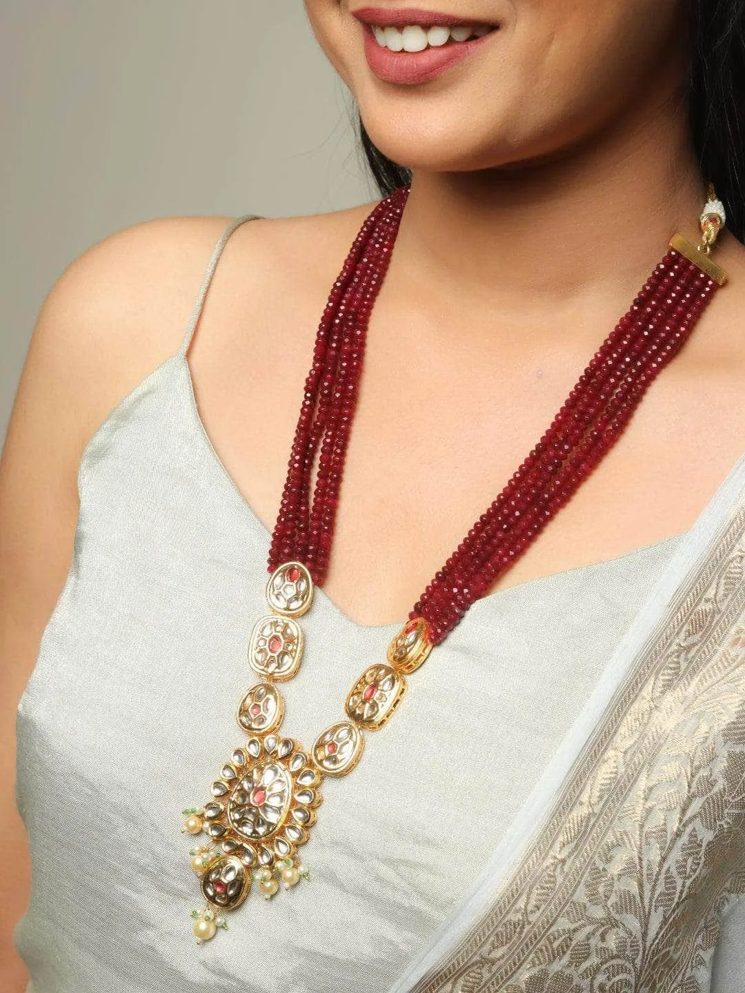 Oval Long Pendant Necklace