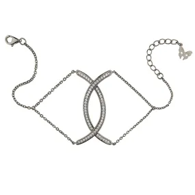 Oxidised Curve Bracelet