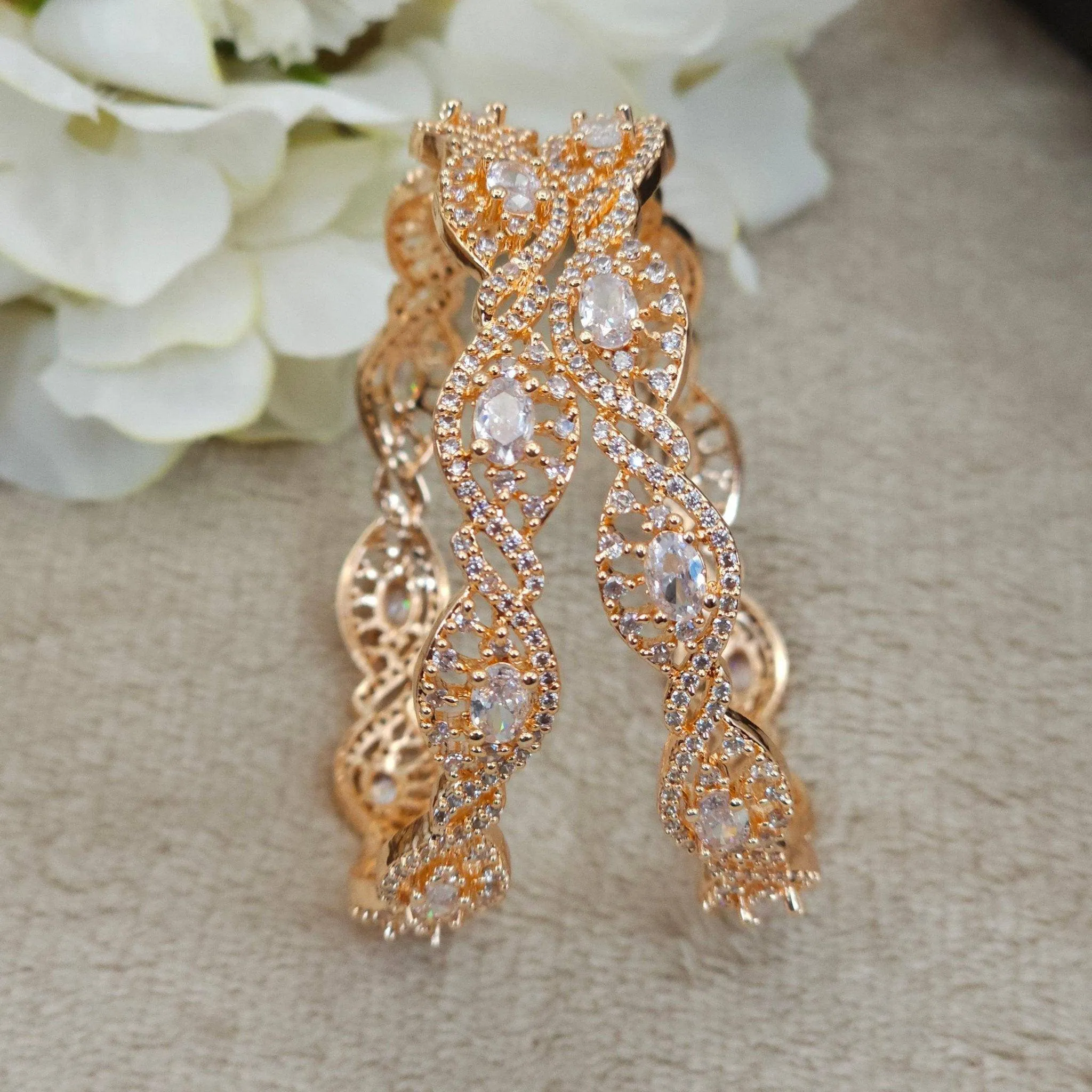 Pair of Rose Gold Bangles