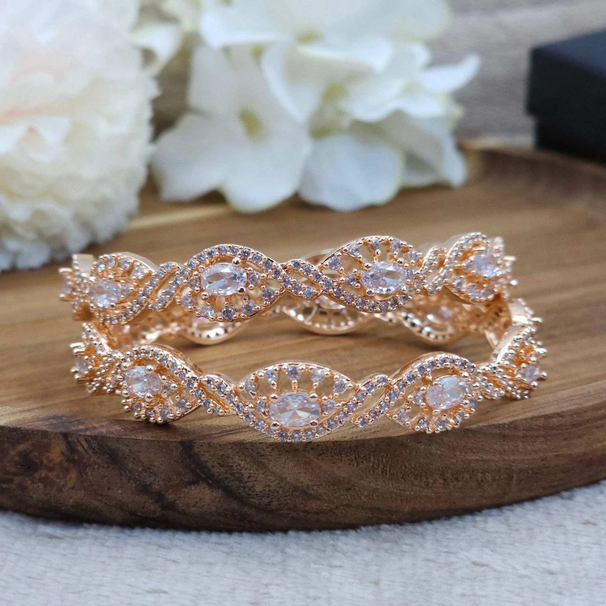 Pair of Rose Gold Bangles