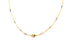 PASTEL PEARL CHOKER NECKLACE