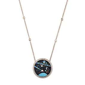 PAVE DIAMOND GALAXY INLAY NECKLACE