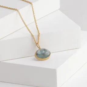 Picture frame aquamarine necklace