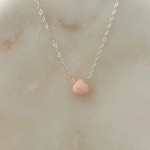 Pink Peruvian Opal Pendant