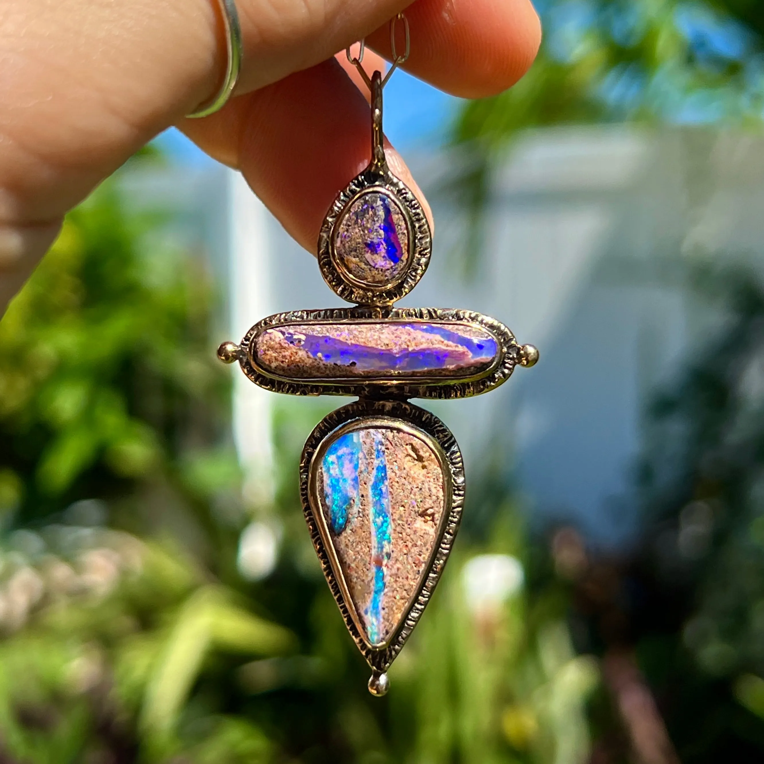 Pipe Opal Bronze Pendant