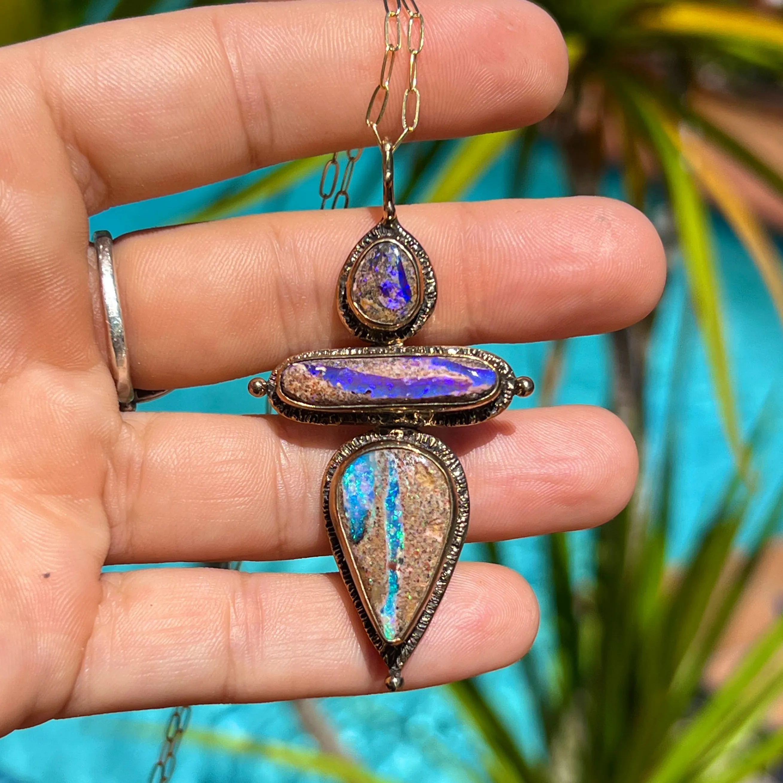 Pipe Opal Bronze Pendant