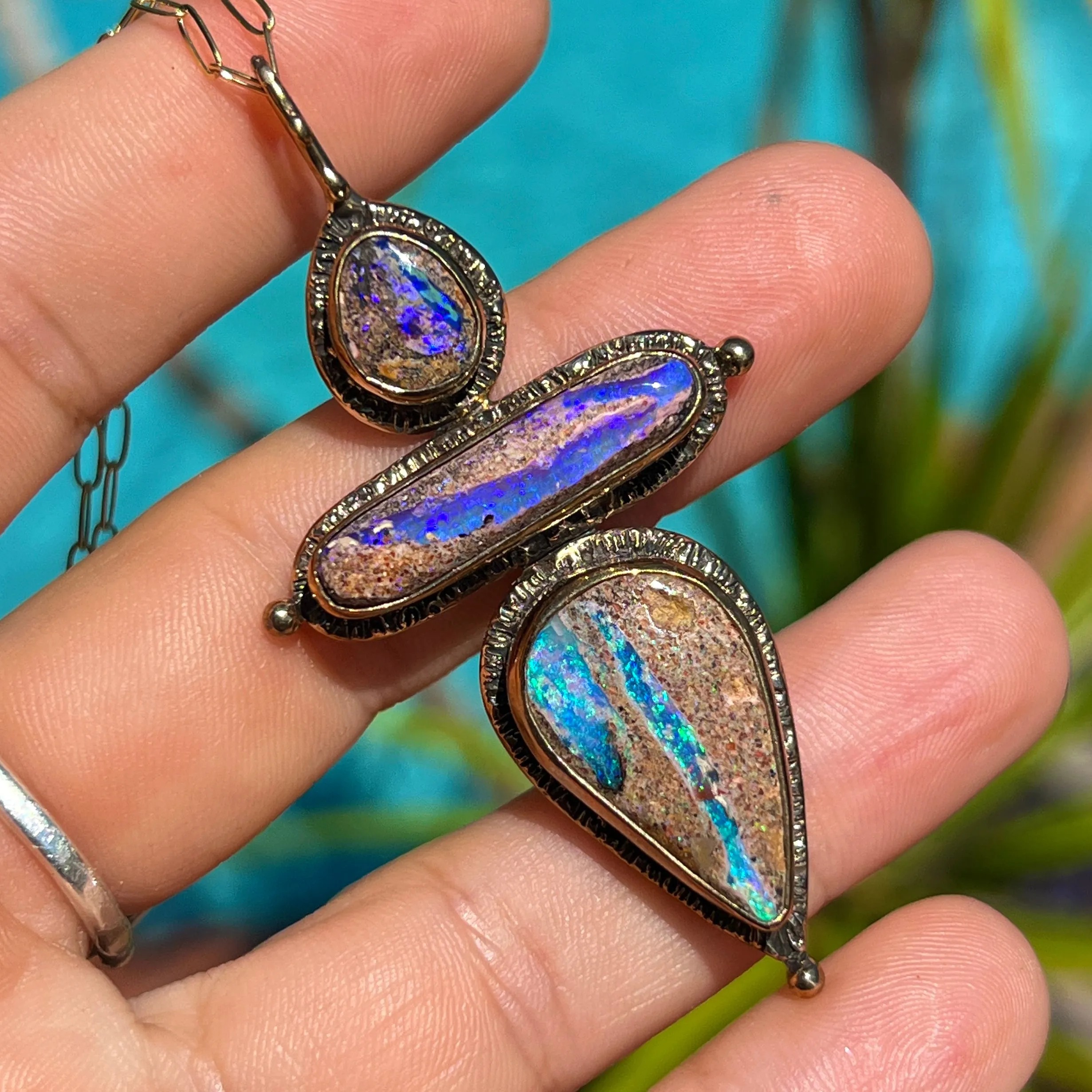 Pipe Opal Bronze Pendant