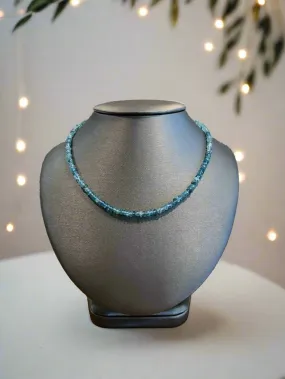 Plumb Silver Original Blue Zircon Necklace
