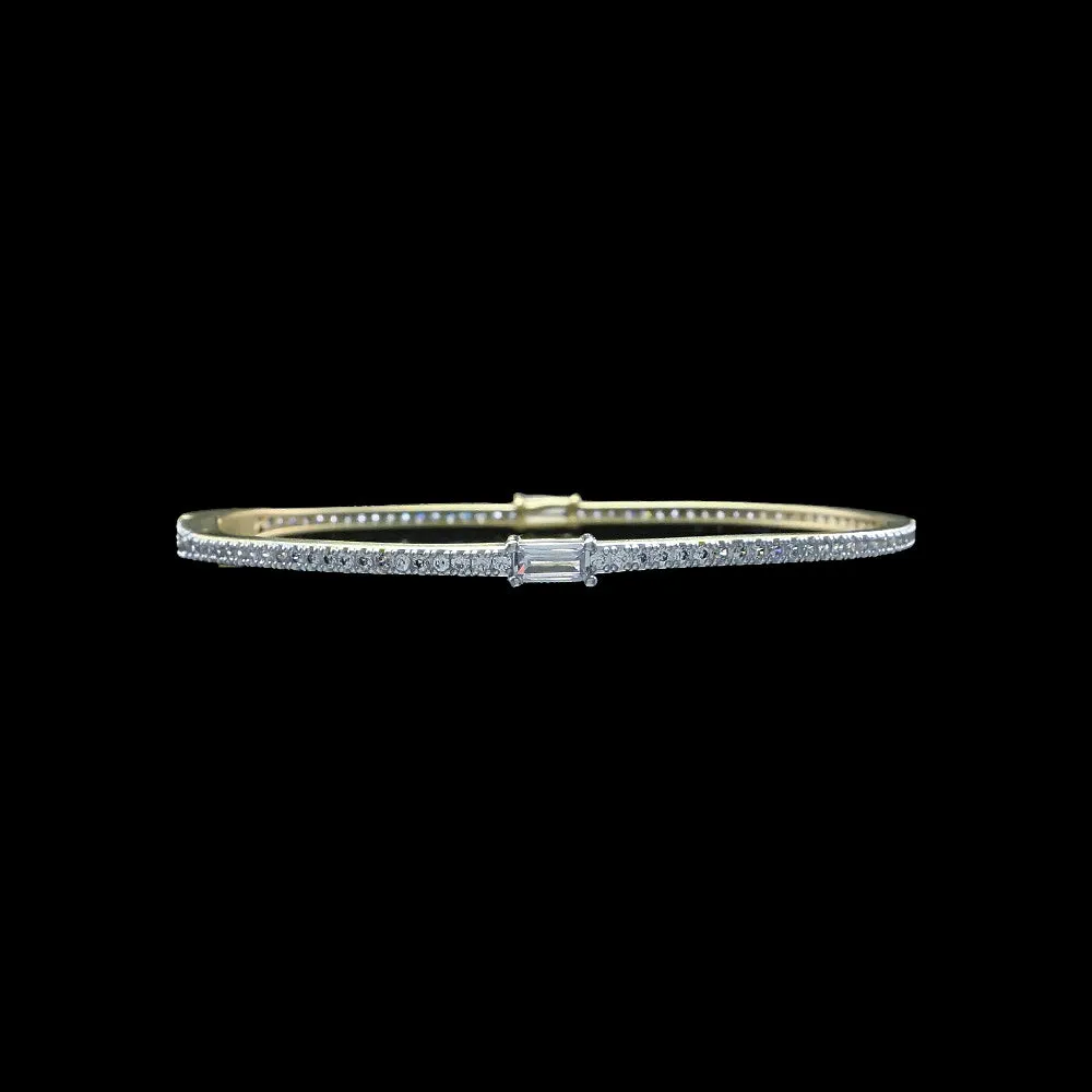 Pu1052 Matte Baguette Bangle