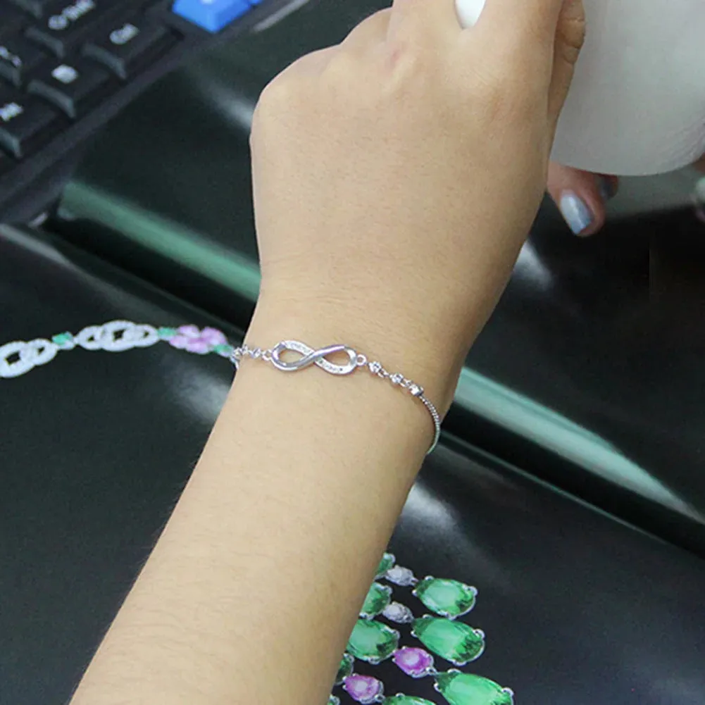 Pulling Bracelet Round Bracelet Elegant Delicate Bangles Alloy Bracelet 8-Character Adjustable Bracelet Chain Charm Bracelet