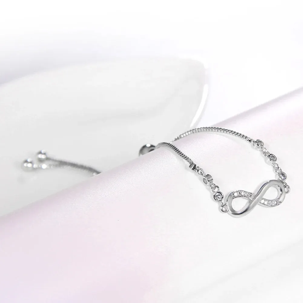 Pulling Bracelet Round Bracelet Elegant Delicate Bangles Alloy Bracelet 8-Character Adjustable Bracelet Chain Charm Bracelet