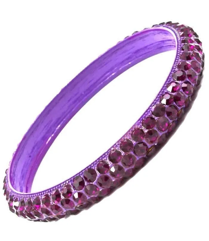 Purple Crystal Bling Bracelet