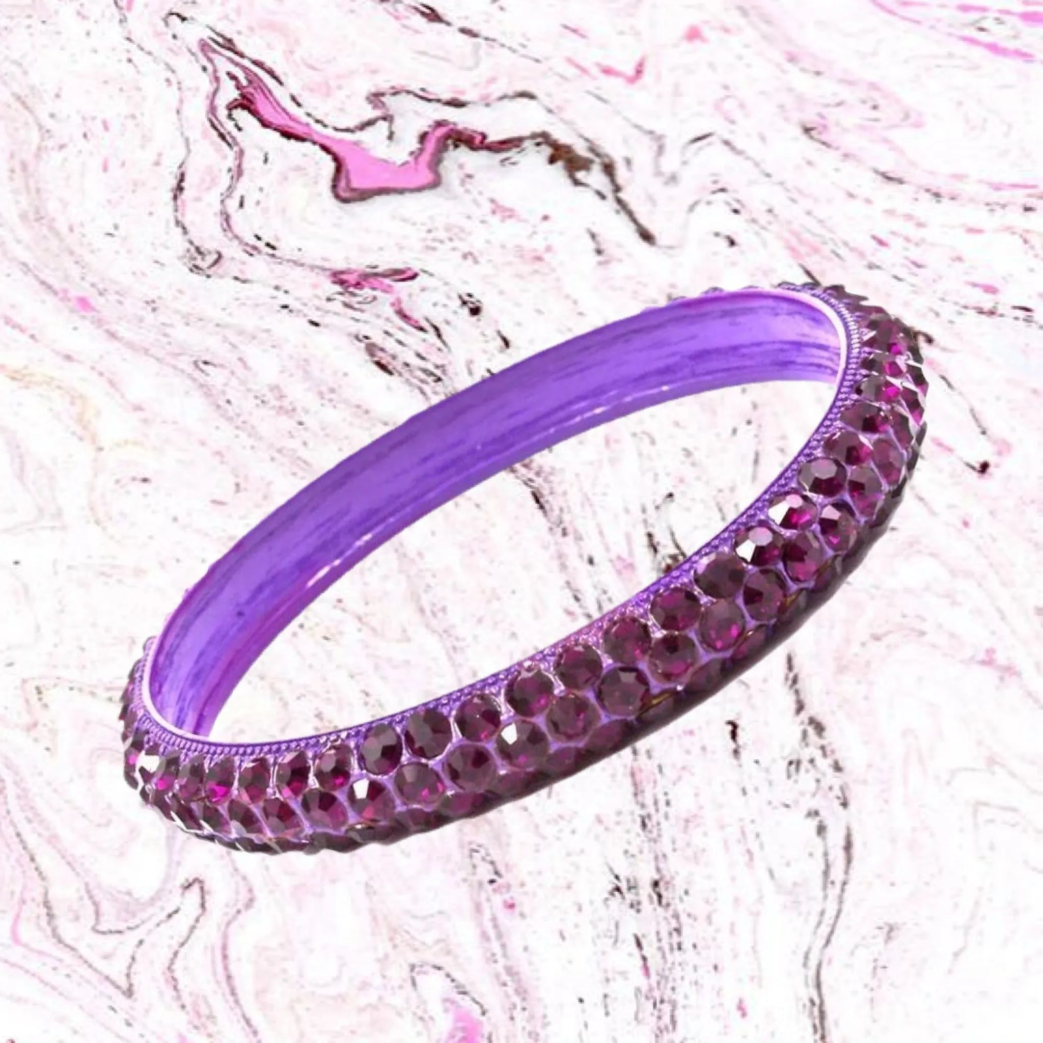 Purple Crystal Bling Bracelet