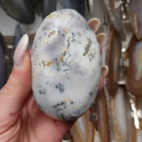 Purple Dendritic Opal Palm Stone (#32)