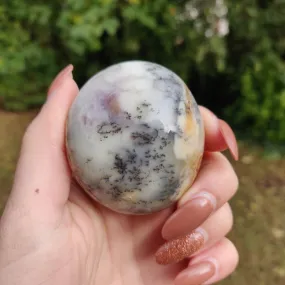 Purple Dendritic Opal  Palm Stone (#6)
