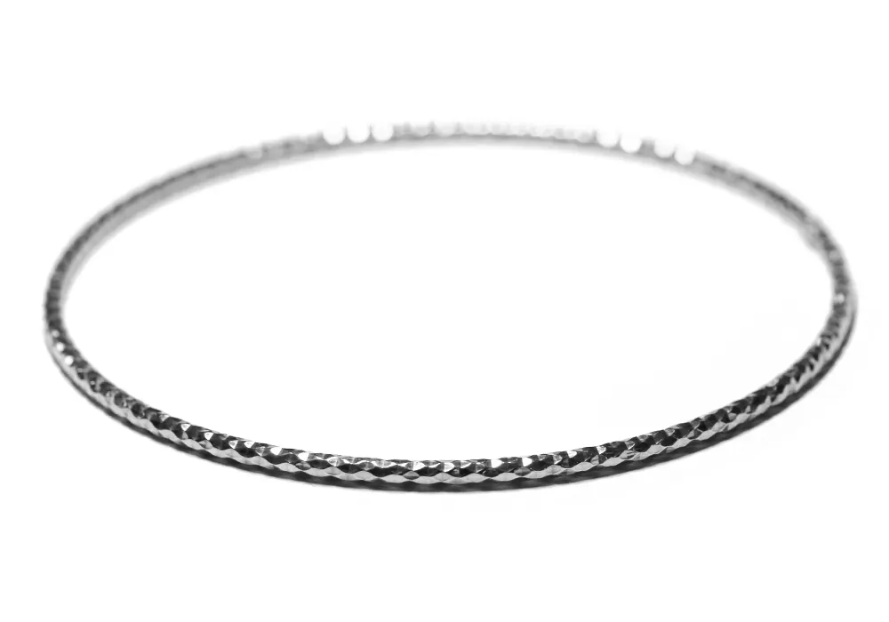 "Galaxy" Sterling Silver Bangle Bracelet Slim
