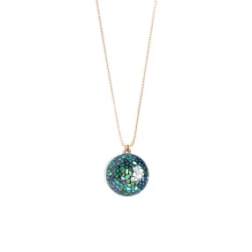 Raden Pendant Necklace - White South Sea Pearl Shell - , Traditional Japanese Urushi Lacquer Jewelry
