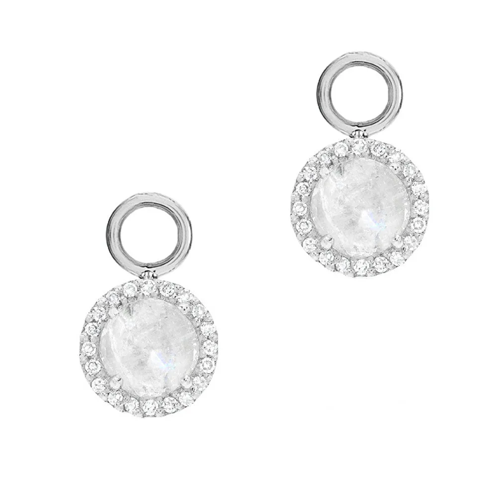 Rainbow Moonstone 5.0mm Rosie Earring Charms