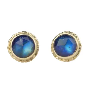 Rainbow Moonstone Post Earrings