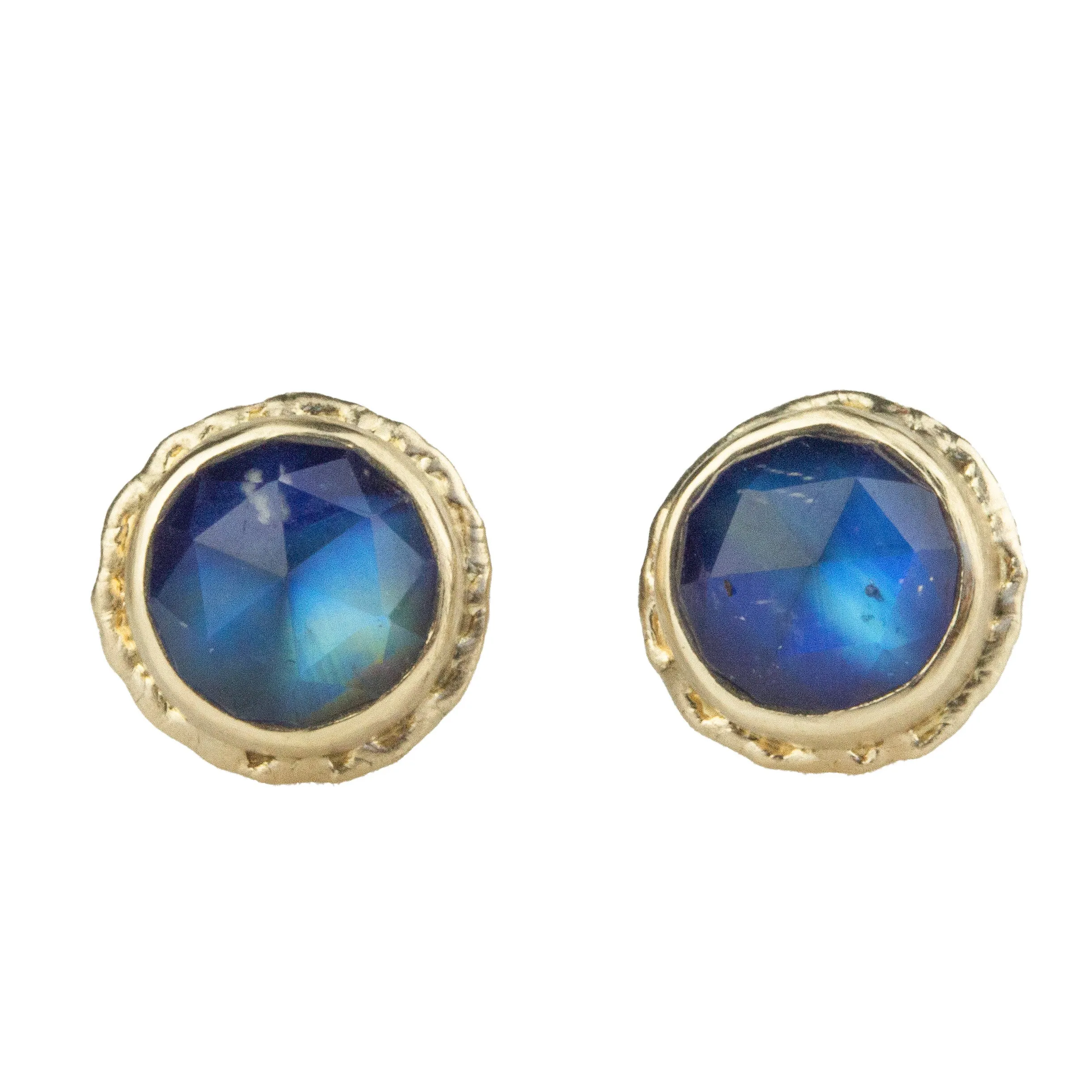 Rainbow Moonstone Post Earrings