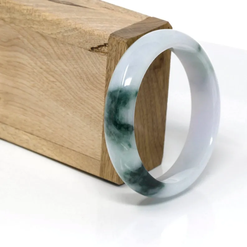 RealJade® Classic Bangle Genuine Burmese Jadeite Jade Bangle Bracelet ( 57.5mm )#37