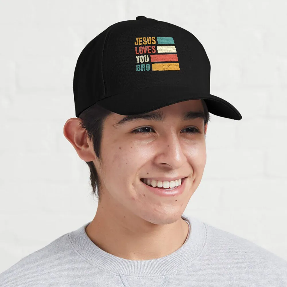Religious Jesus Loves You Bro Christian Vintage Church Cap