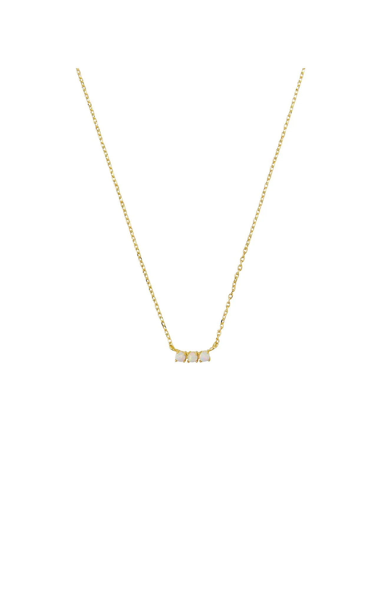 Saddie Opal Necklace Gold