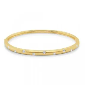 Scattered Diamond Inlay Bangle