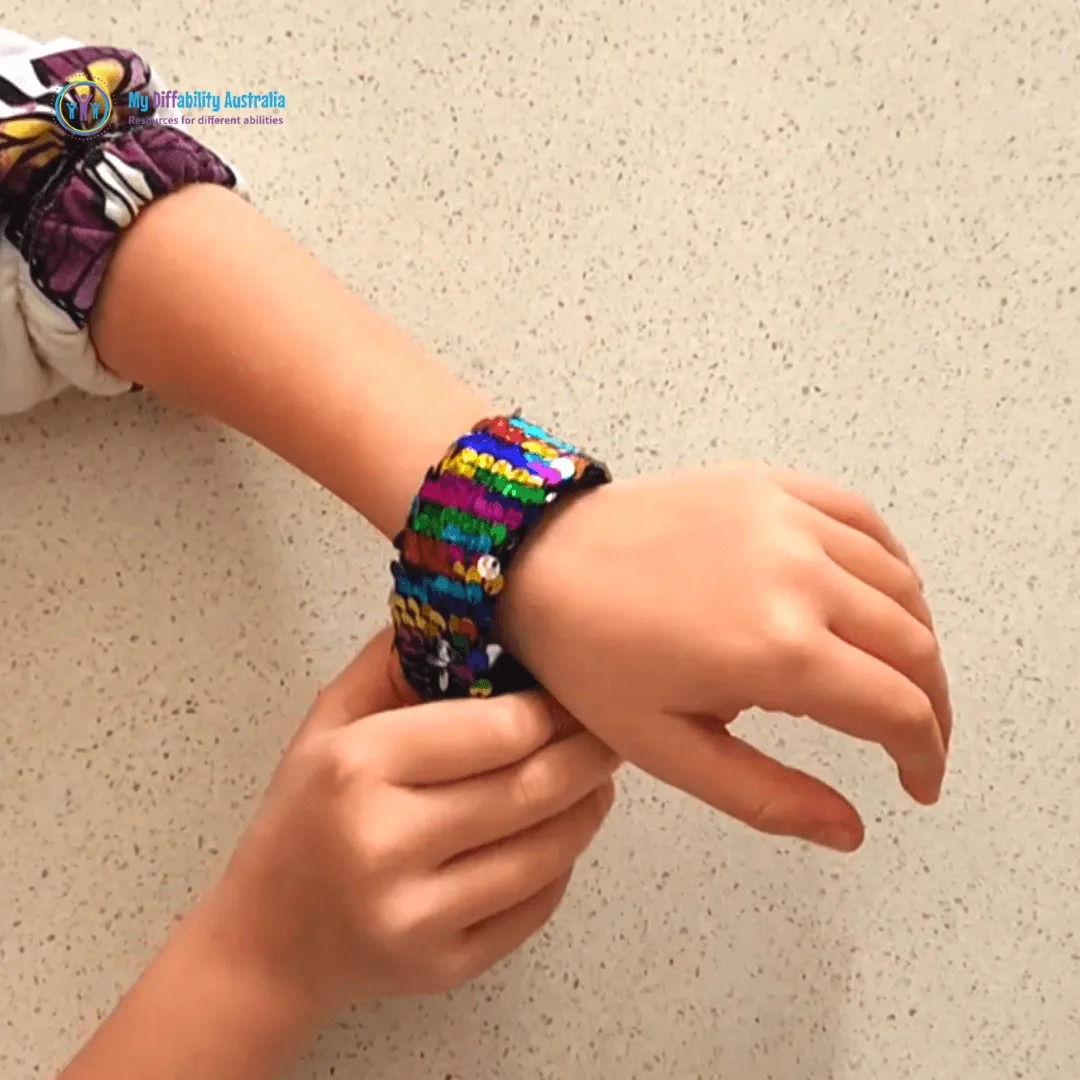 Sequin Sensory Slap Band Bangles