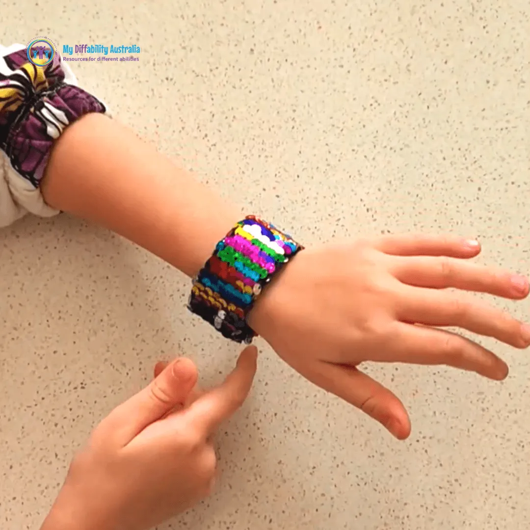 Sequin Sensory Slap Band Bangles
