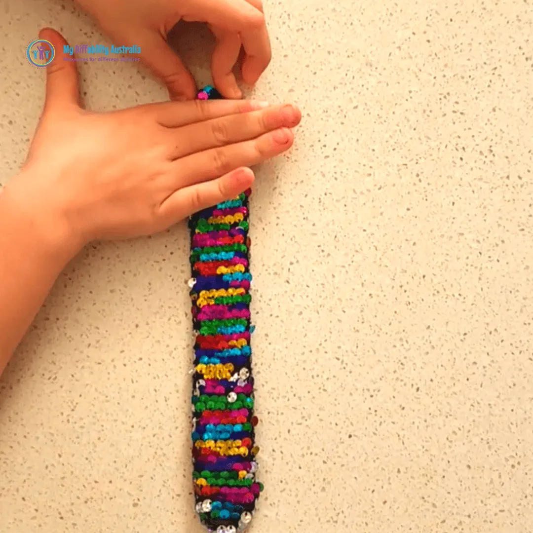 Sequin Sensory Slap Band Bangles