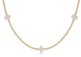 Signature Cross Pattern Necklace - Gold