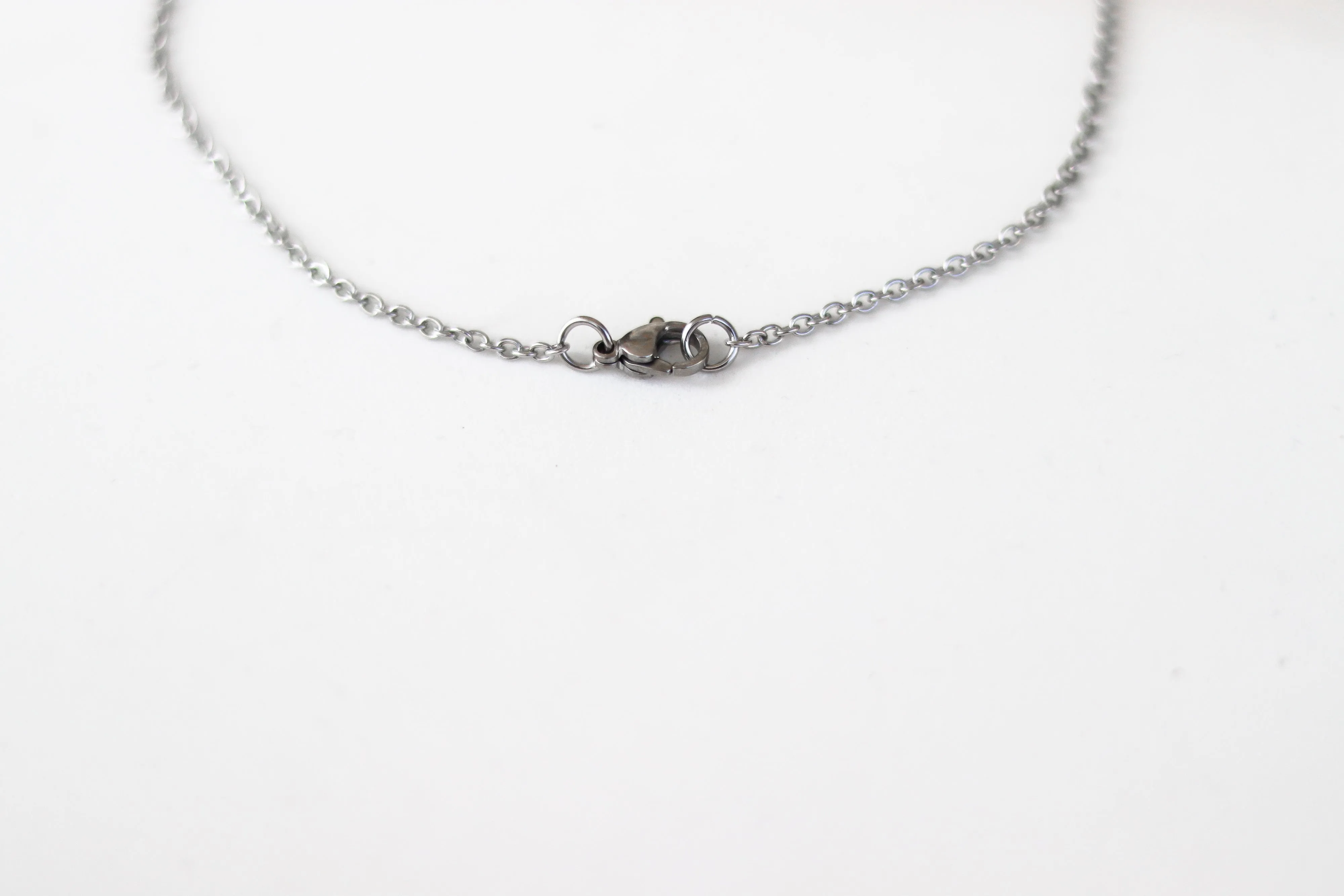Silver bar necklace for men, chain necklace, waterproof, gift for him