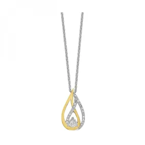Silver, Gold and Diamond Necklace