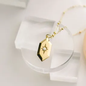 Sloane Opal Amulet Necklace in Gold