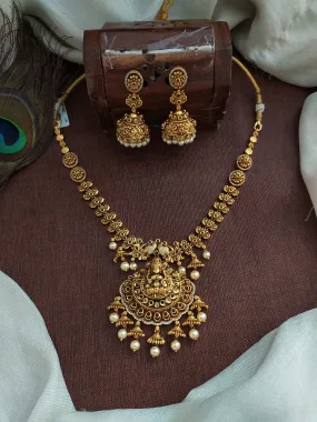 Sonal Fashion's Enchanting Antique Necklace with Lakshmi Pendant