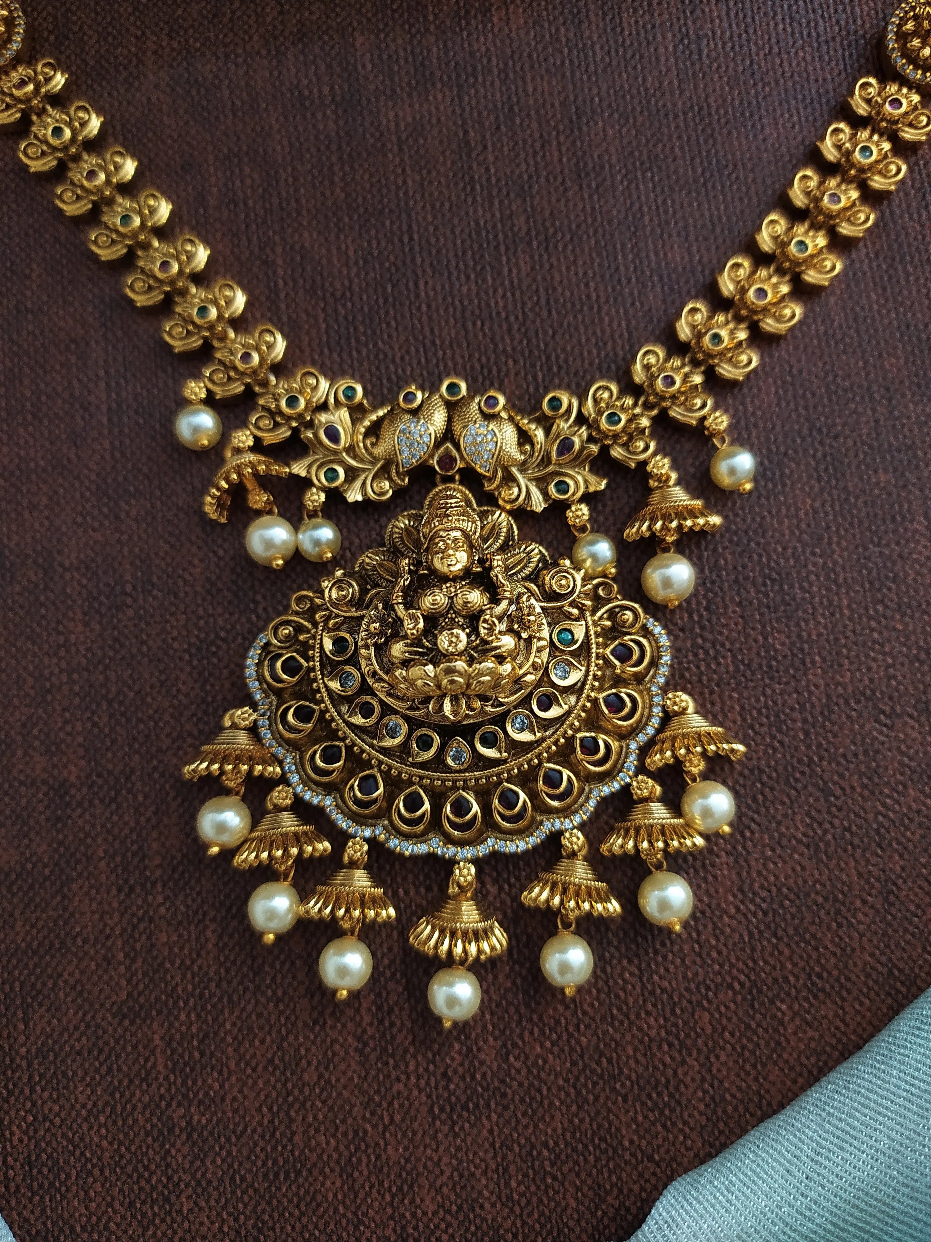 Sonal Fashion's Enchanting Antique Necklace with Lakshmi Pendant