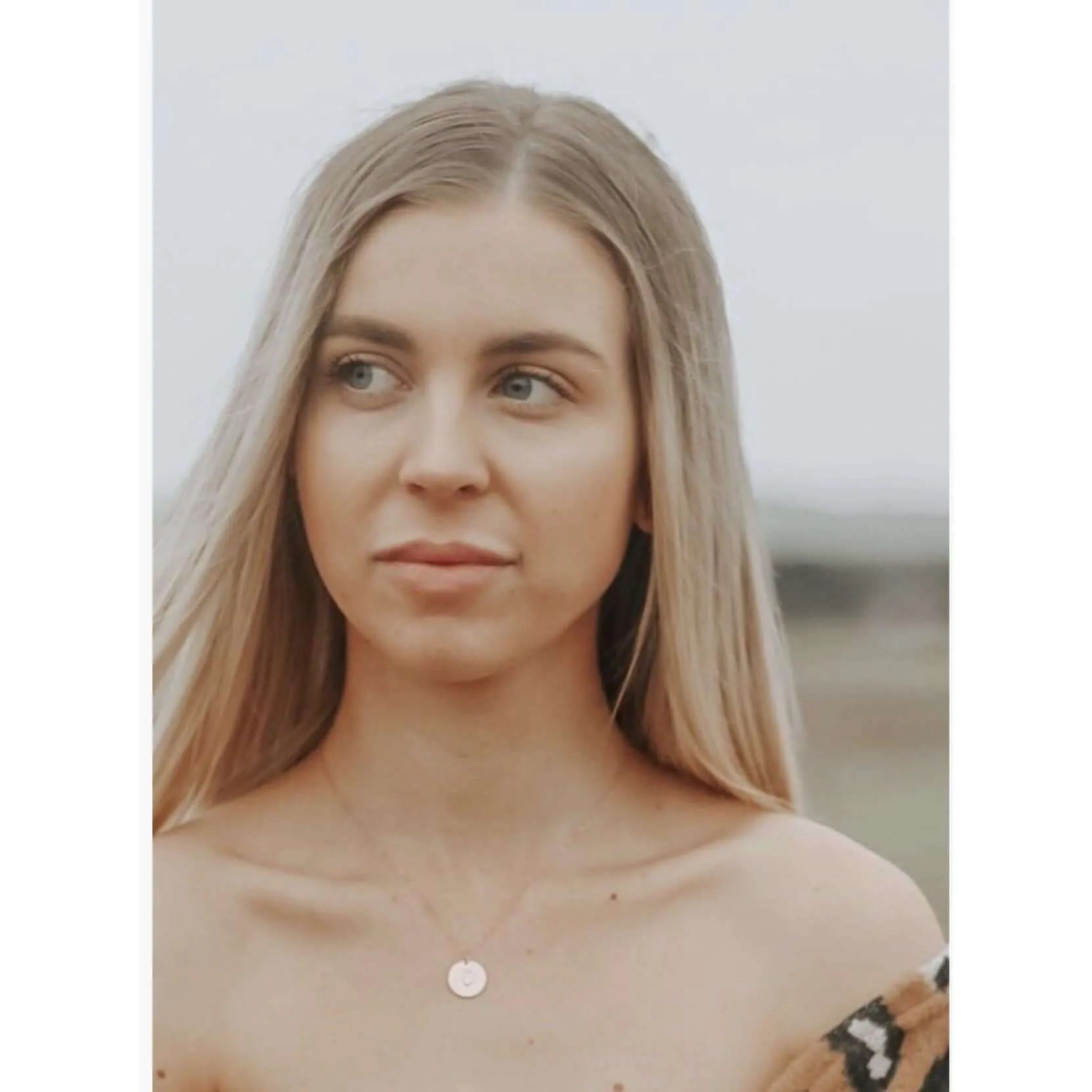 Sophia Large Initial Disc Necklace