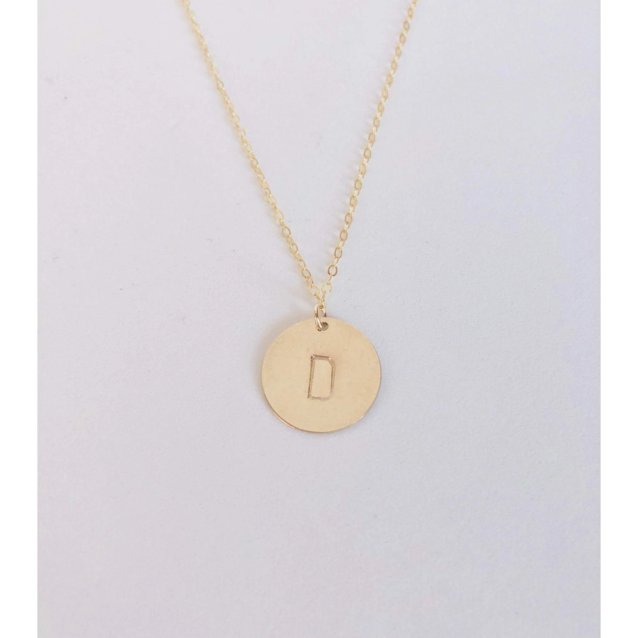 Sophia Large Initial Disc Necklace